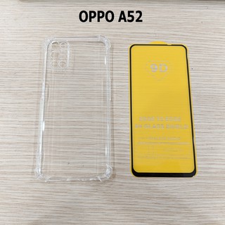 Bộ ốp chống sốc dán cường lực phủ màn hình Oppo A52