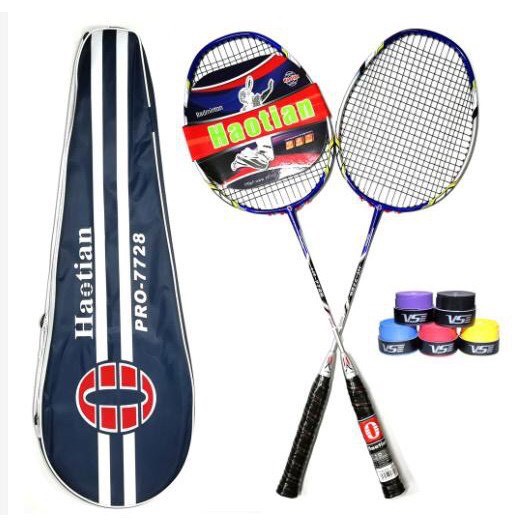 Bộ 2 Vợt cầu lông Haotian siêu đẹp, siêu bền tặng kèm 2 quấn cán vợt