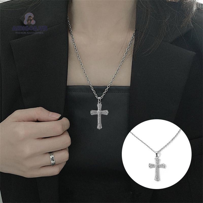 ✨✨Vòng cổ Dạng Chuỗi Xích Toàn Diện Đính Kim Cương Phong Cách Cổ Điển Sang Trọng Dành Cho Nam Nữ