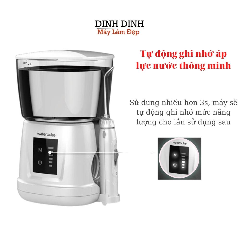 Máy tăm nước gia đình Waterpulse V700plus cảm ứng- cải tiến 6 đầu tăm- chức năng massage- tặng hộp đựng tăm Dinh Dinh