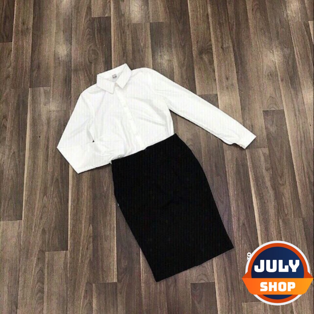 áo sơ mi công sở màu trắng dài tay  nữ M91