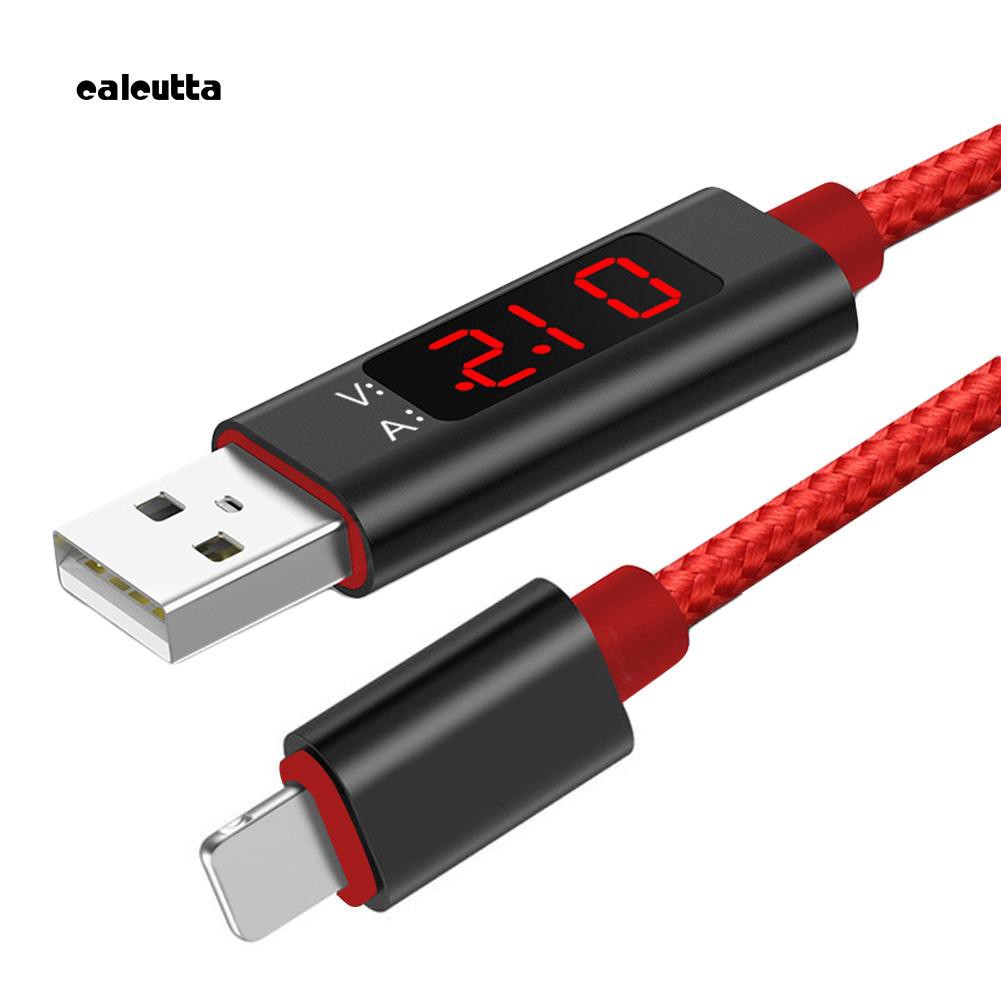 Dây cáp sạc điện thoại 2.1A dài 1 mét có đèn LED Type-C cho android iphone