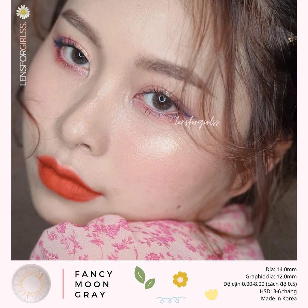 kính áp tròng cận <Hàng mới về> Kính áp tròng FANCY MOON GRAY (Hsd 3-6 tháng)