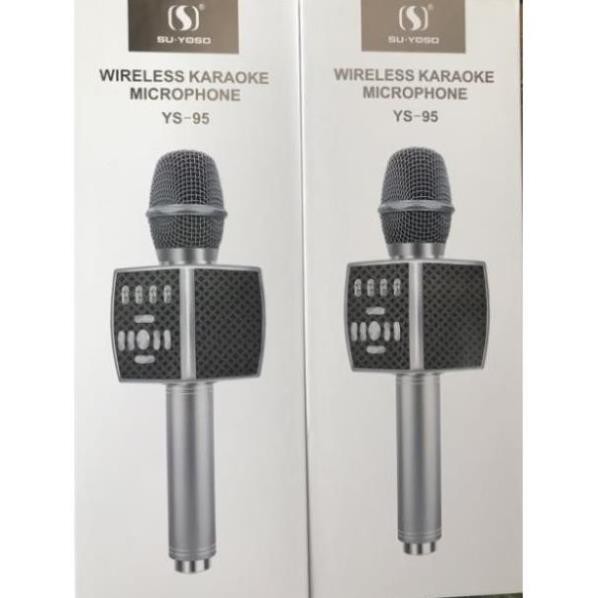 Mic Karaoke không dây Bluetooth  YS-95 Tích Hợp Loa Bass - Micro Dùng Hát Tại Nhà Hoặc Livetream 🍁FREE SHIP🍁