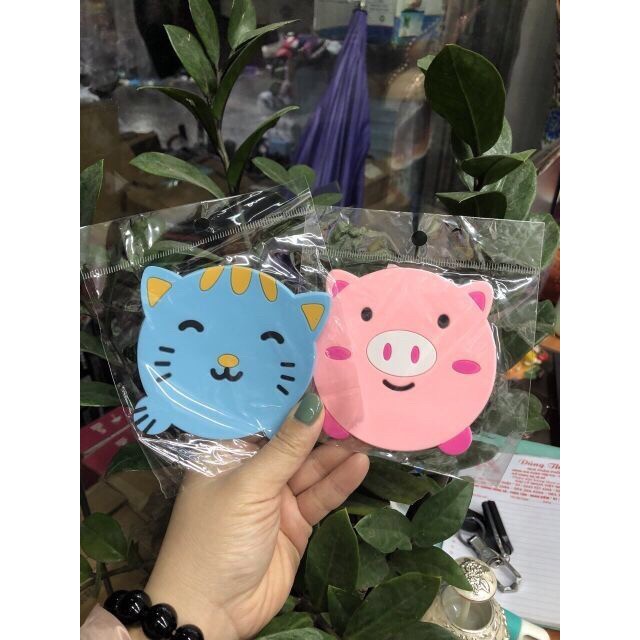 Lót cốc silicon hình thú cute