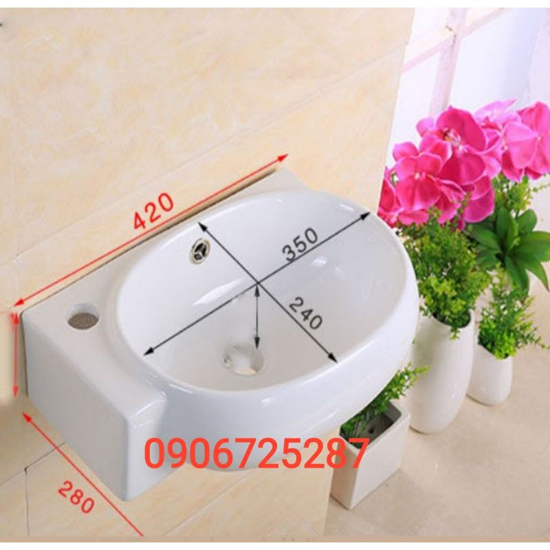 [NOWSHIP 1H HCM]Chậu Lavabo Góc siêu nhỏ, Lavabo y tế, Lavabo Góc mini đặt bàn hoặc treo tường