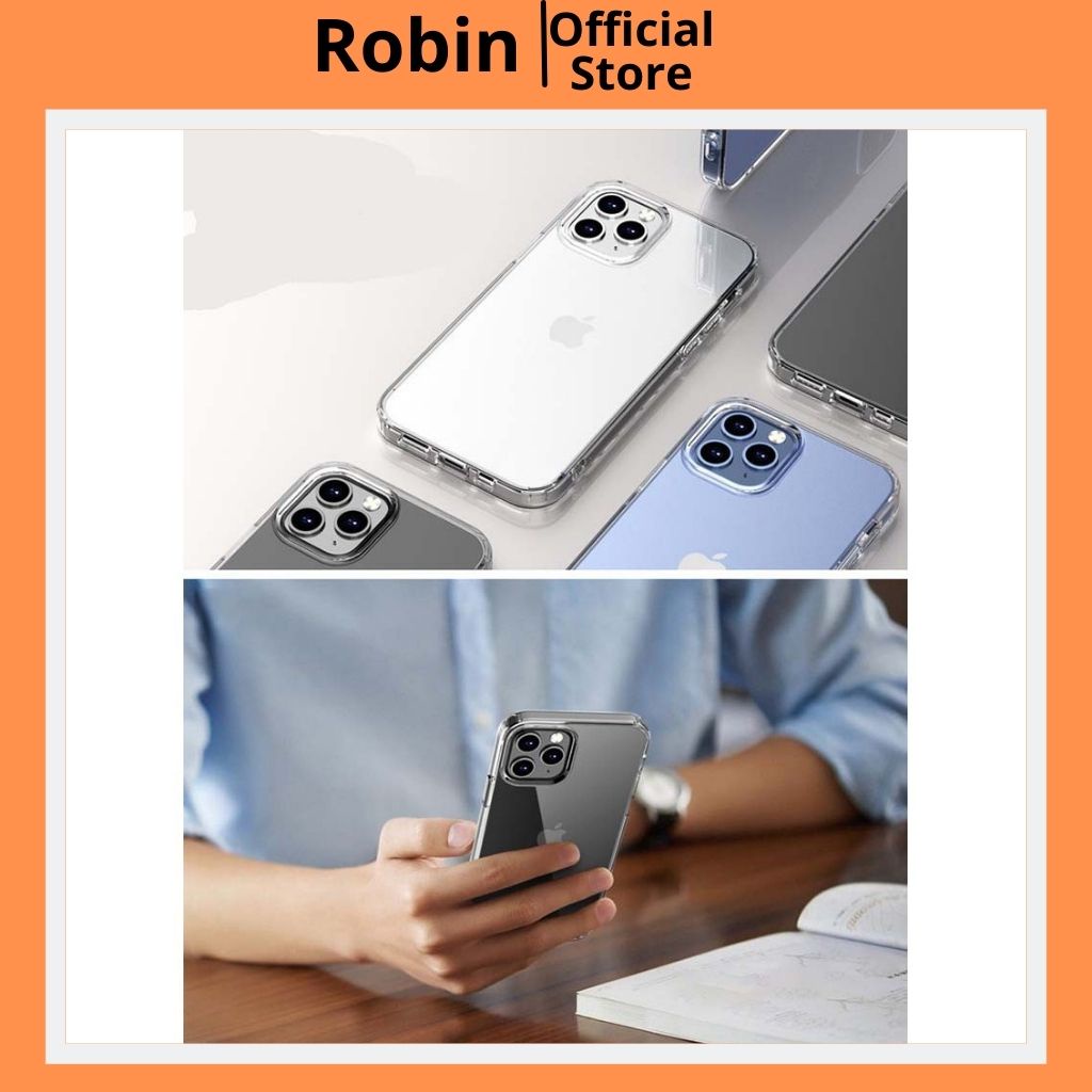 Ốp lưng iphone 6/6s/6plus/7/7plus/8 plus/x/xs/xr/xsmax11//12/12pro pro trong suốt bảo vệ cam,chống sốc - Robin Store