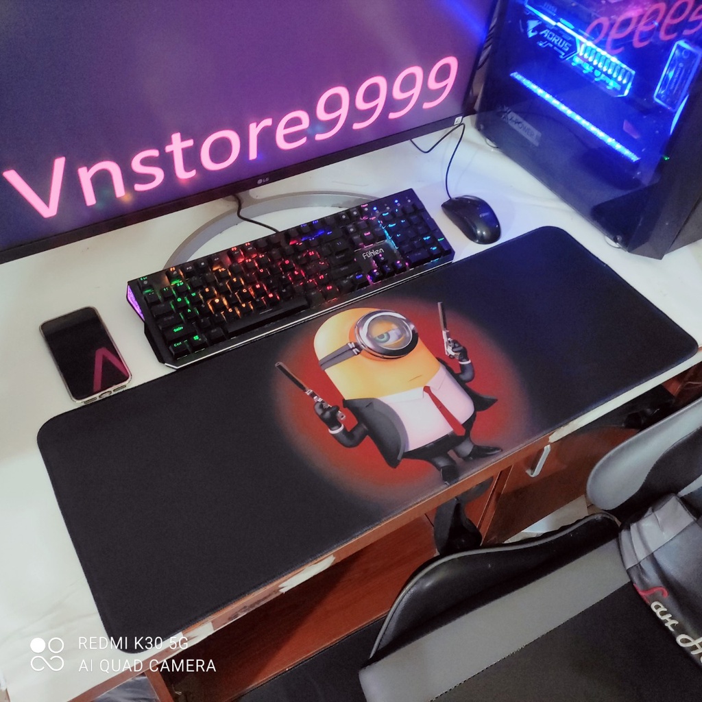 Lót chuột phím tắt văn phòng excel cỡ lớn, pad chuột anime cute siêu đẹp bề mặt speed  mã LC80