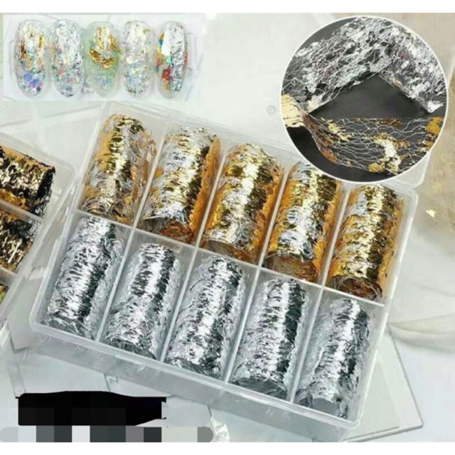 Foil trang trí móng tay chân nhiều mẫu đẹp