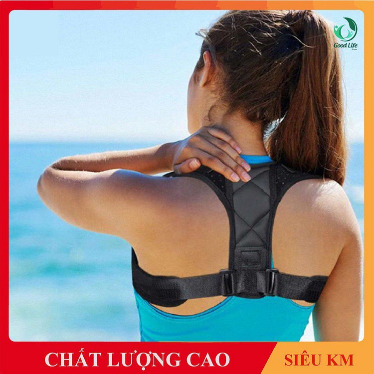 Hàng Chính Hãng Nhật Bản Bảo Hành 1 năm  Đai chống gù lưng - Cải thiện gù lưng - Chất liệu cao cấp