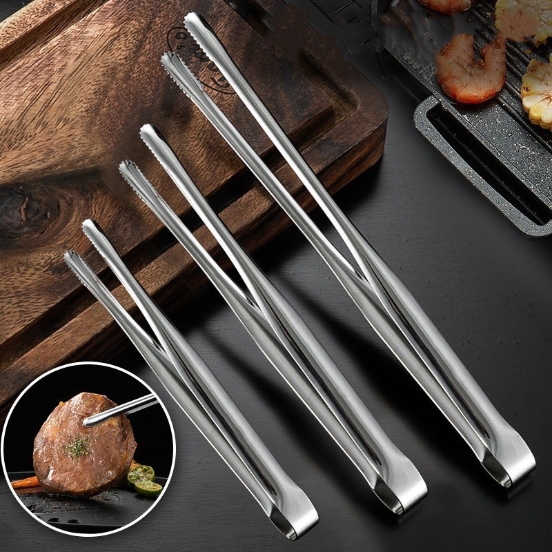 Kẹp Gắp Thức Ăn Bằng Thép Không Gỉ Chống Trượt Nhỏ Gọn Tiện Dụng Cho Nhà Bếp