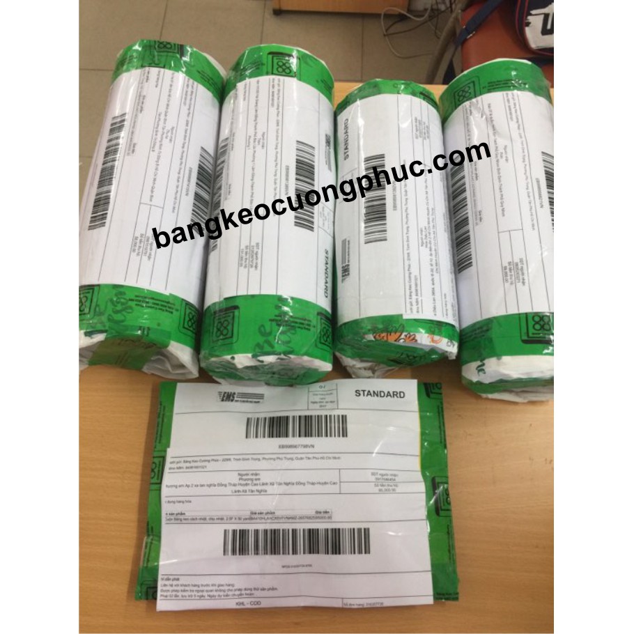 1 CÂY BĂNG KEO MÀU XANH lá thiên nhiên 6 cuộn keo