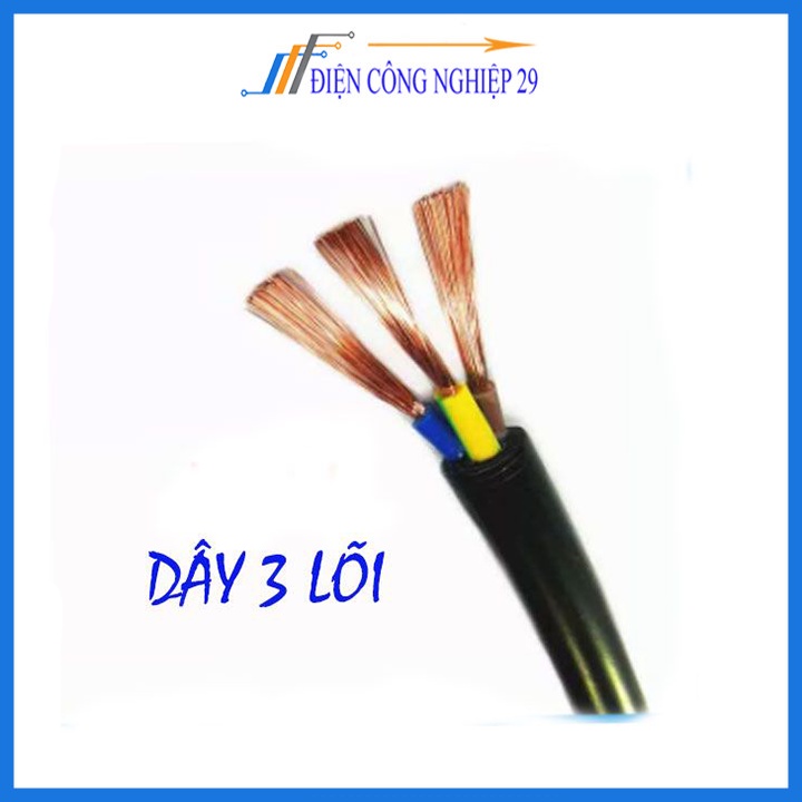Dây điện đen tròn 0.3mm 2 lõi 3 lõi 4 lõi chất liệu dây đồng 100% loại tốt (1 mét)