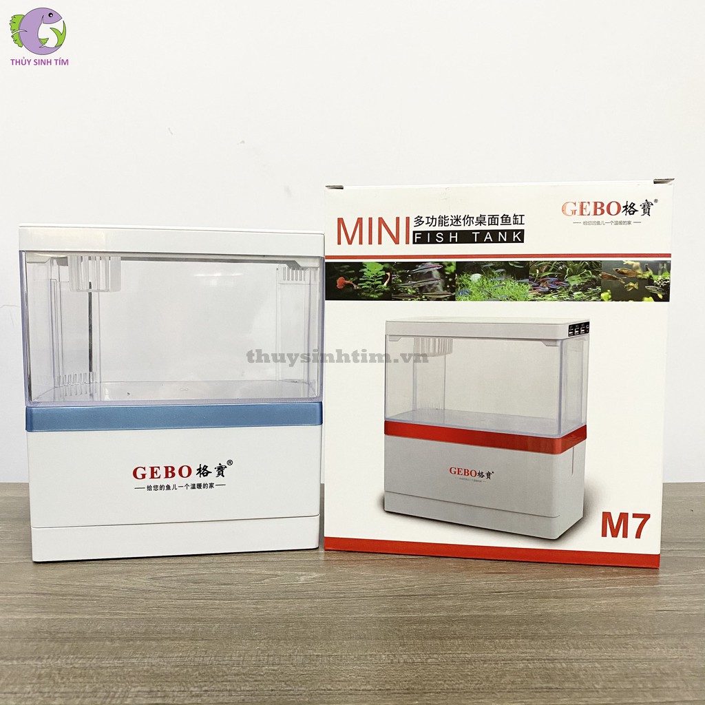 Bể Cá Mini Fish Tank GEBO Để Bàn Làm Việc, Bàn Học