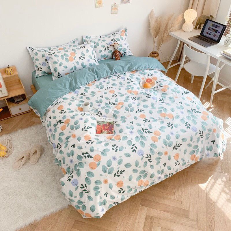 Bộ cotton poly Quả cherry xanh
