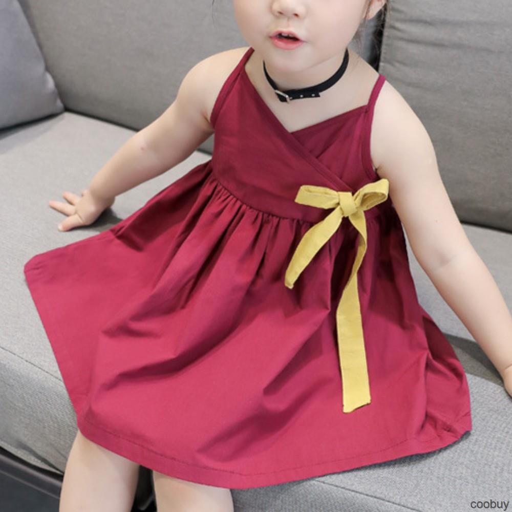 Đầm Cotton Không Tay Thời Trang Cho Bé Gái