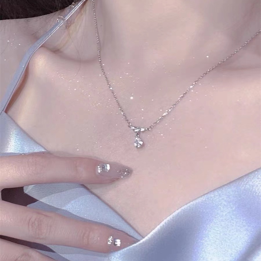 Vòng cổ Đính Đá Hình Giọt Nước Thời Trang Dành Cho Nữ
