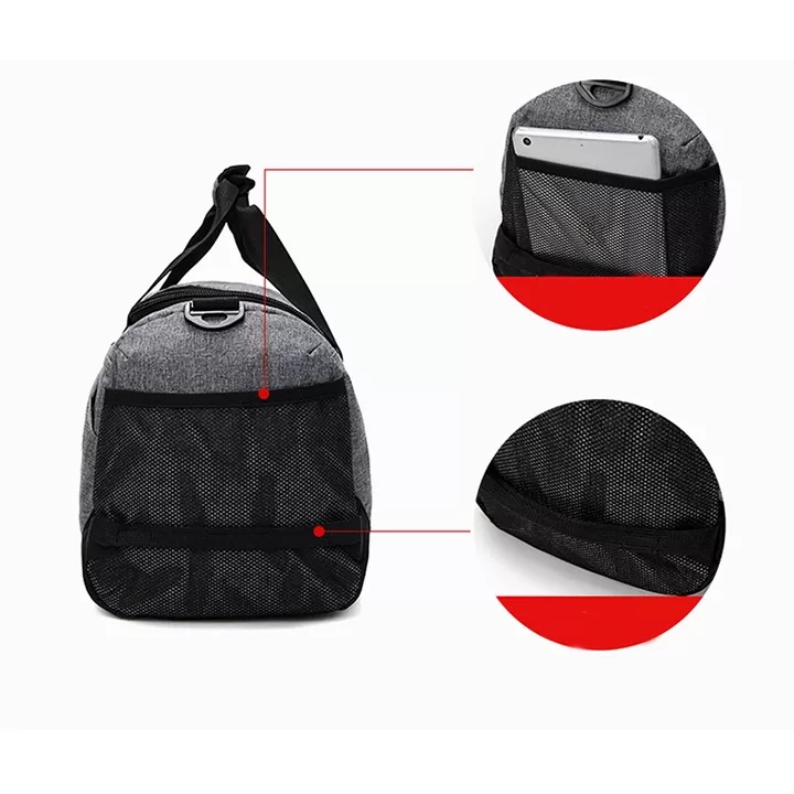 Túi Trống Du Lịch Vải Bố Chống Thấm Nước, Tặng Kèm Khóa Số MiNi Chống Trộm size 51cm TUI-126