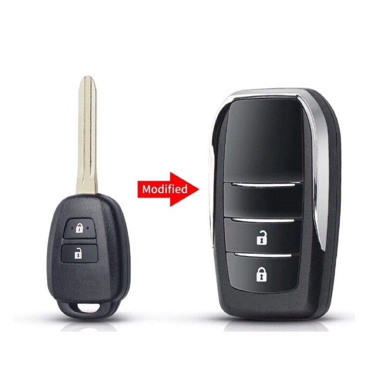 Vỏ chìa khoá độ gập TOYOTA ( 2 nút ) đời 2015 - 2019 xe Camry , Vios , Innova , Corolla Altis , Yaris