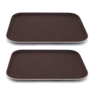 Khay chống trượt nâu 36x46cm phục vụ nhà hàng quán cà phê