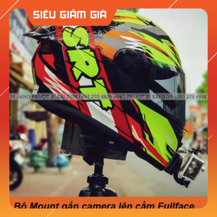 HOT-  Mount cằm gắn cho mũ Fullface AGV K3 - Pat gắn camera giữa cằm cho mũ bảo hiểm fullface