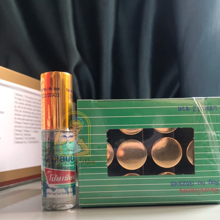 Dầu Lăn Thảo Dược Pim-Saen Balm Oil Poy-Sian 5ml Thái Lan - Nội Địa Thái Lan