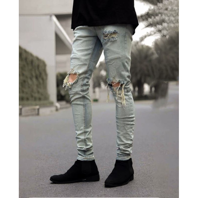 Quần jean skinny rách MAKVN  QJ3 | BigBuy360 - bigbuy360.vn