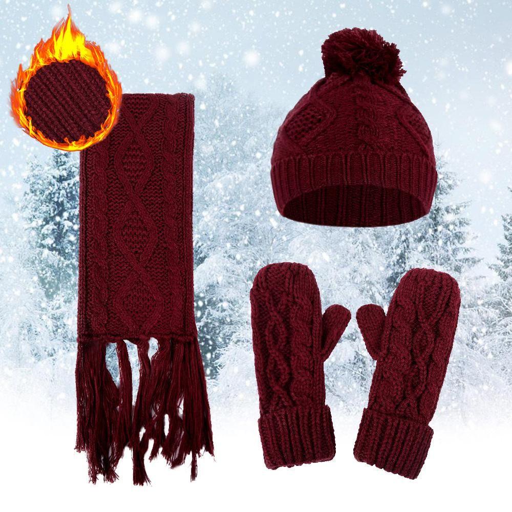 Set Mũ + Găng Tay + Găng Tay Chống Gió Chống Trượt Tiện Dụng