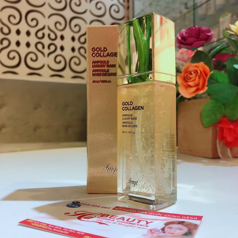 Kem lót trang điểm dưỡng da chống lão hóa nếp nhăn The Face Shop fmgt Gold Collagen Ampoule Luxury Base 40ml | BigBuy360 - bigbuy360.vn