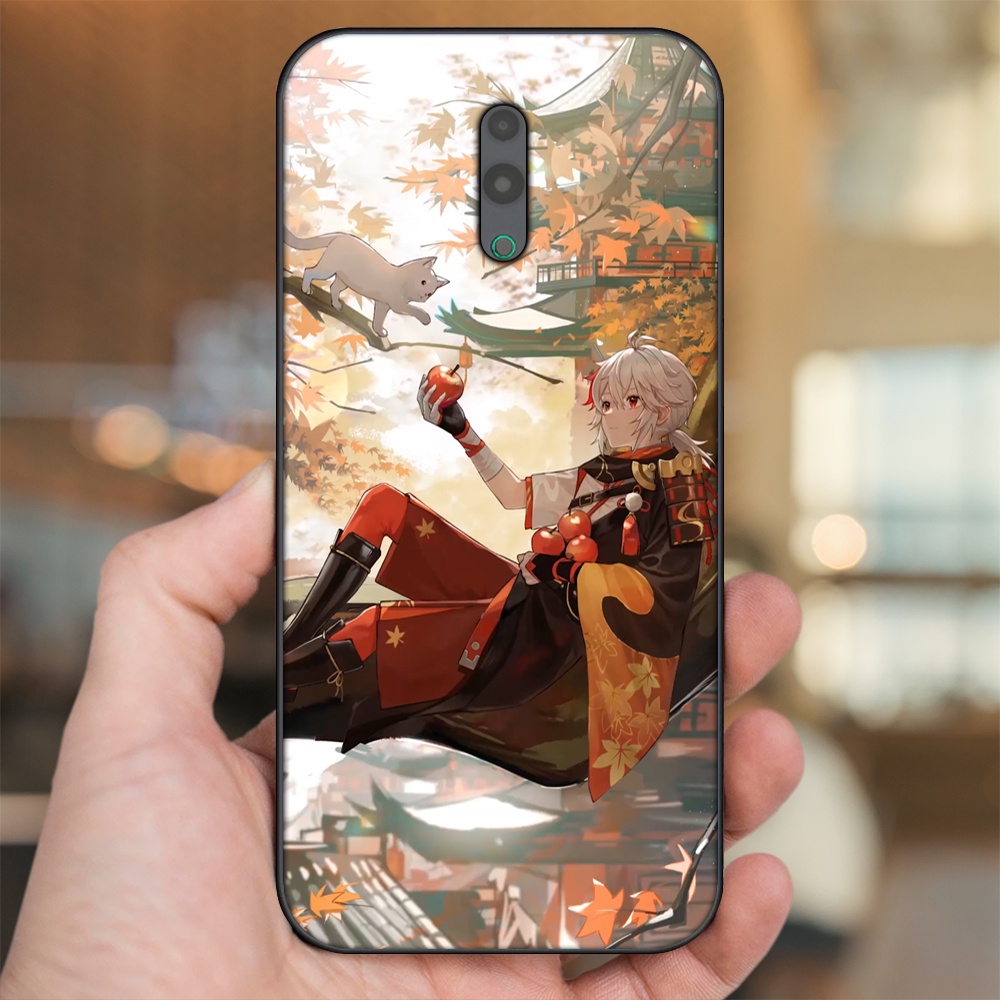 Ốp lưng Oppo Reno viền đen in hình Kazuha Genshin Impact