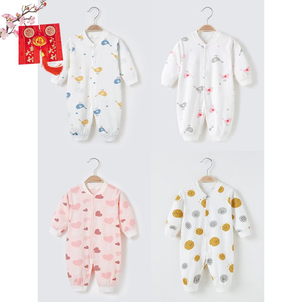 Quần áo sơ sinh mùa đông Bộ bodysuit cotton cho bé 0-1 tuổi trai gái