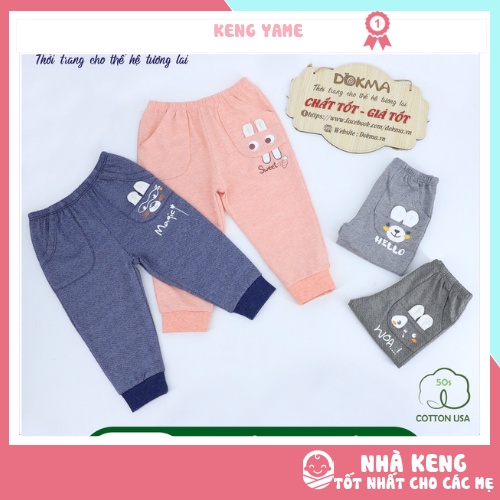 Dokma quần dài cho bé quần dài bo ống bé trai bé gái Chất nỉ cao cấp.
