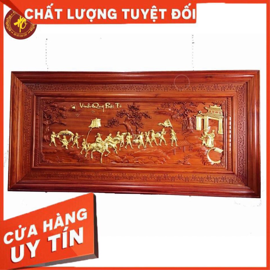 [ TRANH MẠ VÀNG ] Tranh gỗ hương Vinh quy bái tổ - UY TÍN CHẤT LƯỢNG