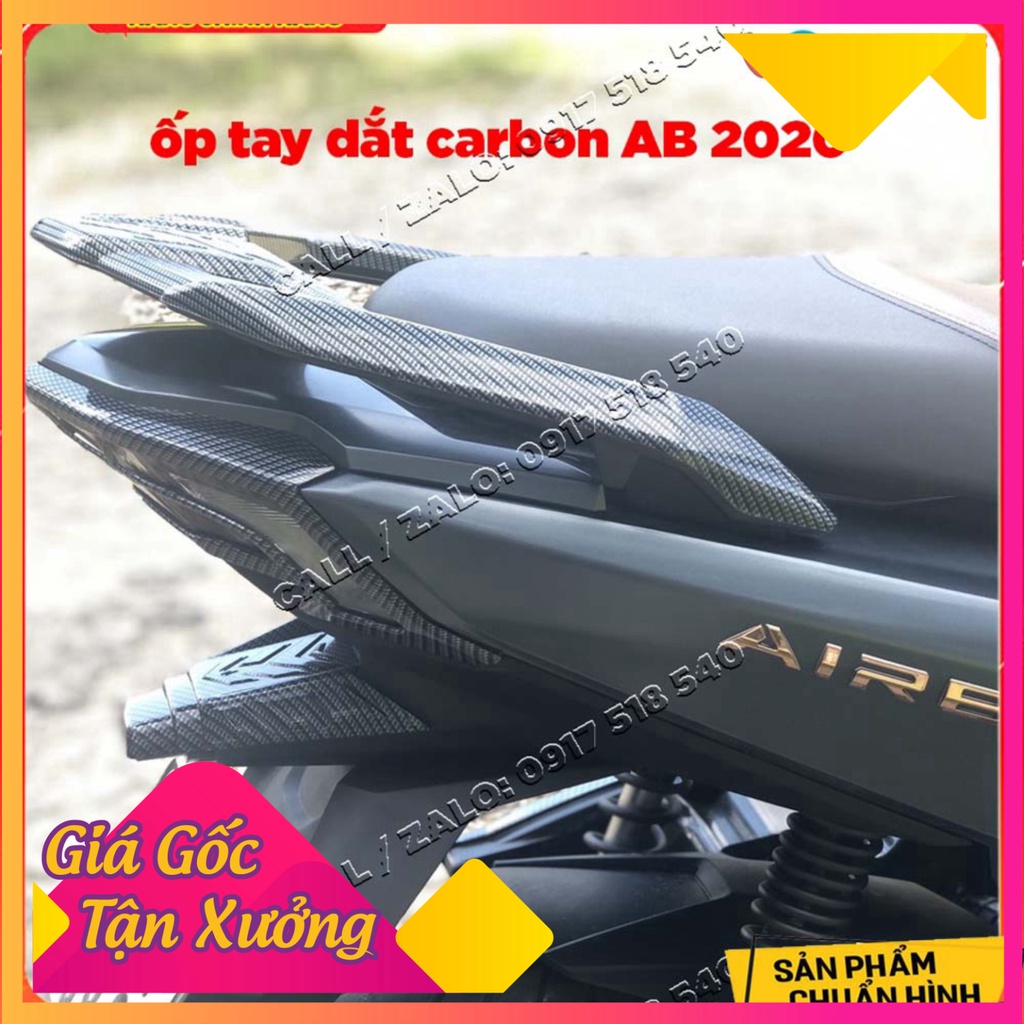 Ốp Tay Dắt AB 2020 - 2021 Sơn Carbon Loại 1 ( AIR BLADE 2020 - 2021 )  (Ảnh Sp thật)