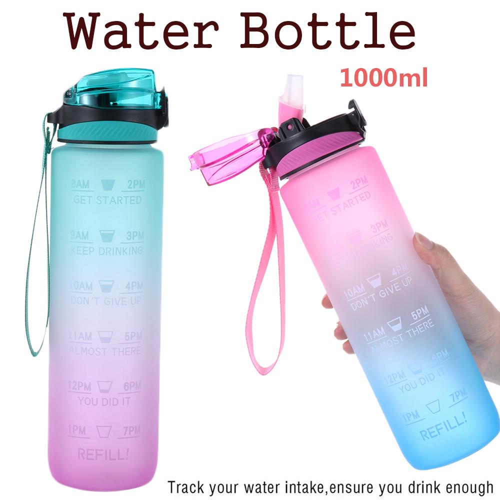 Bình Nước Thể Thao 1000ml Có Ống Hút Tiện Dụng
