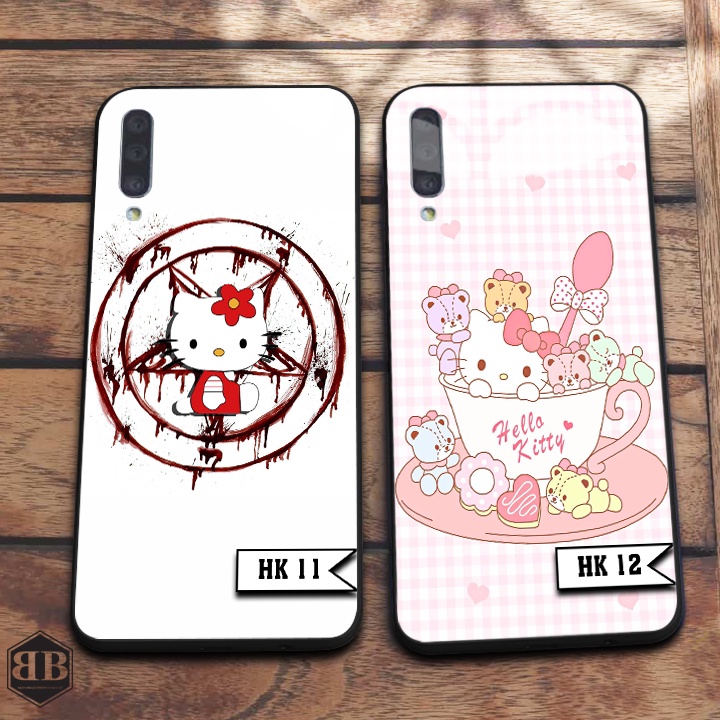 Ốp lưng kính cường lực Samsung Galaxy A30S / A50 / A50S hình hello kitty