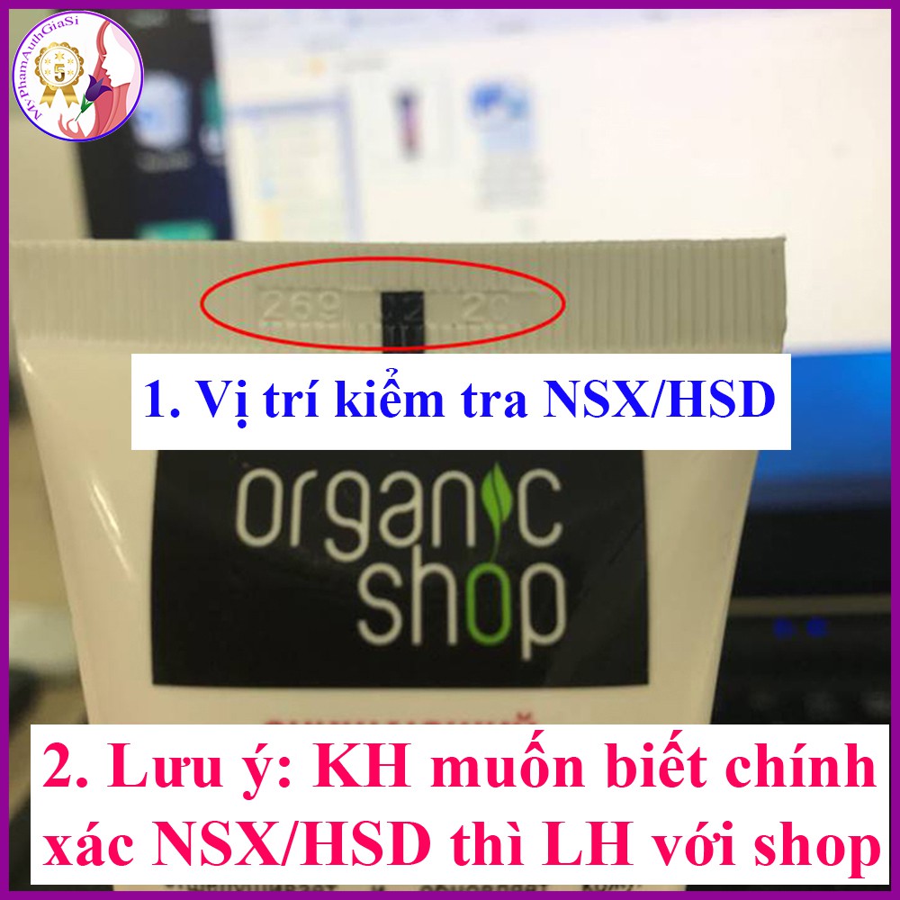 Tẩy tế bào chết Organic Shop Ginger &amp; Sakura chiết xuất hoa anh đào và gừng làm sạch sâu 75ml Nga