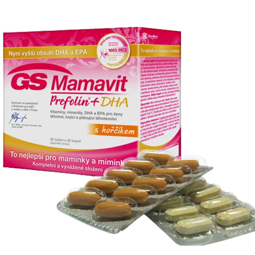 GS Mamavit Prefolin + DHA + EPA hộp 60v , bổ sung dưỡng chất cần thiết cho mẹ bầu , Cvspharmacy