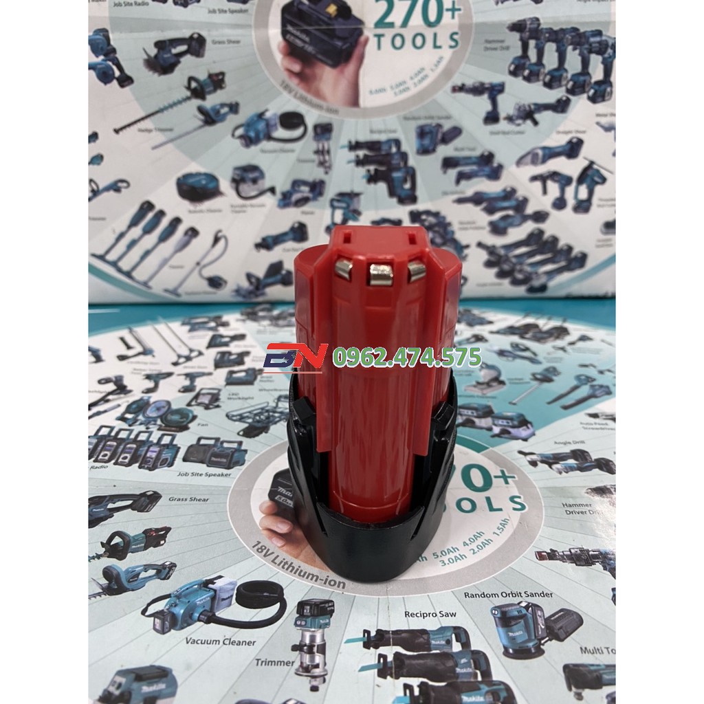 Vỏ mạch pin Milwaukee 3 cell 10.8V - 12V Li-ion, mạch nhận sạc zin. BN.