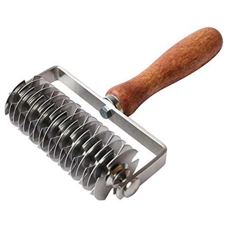 Dụng cụ con lăn cắt bột tạo hình lưới cho bánh quy