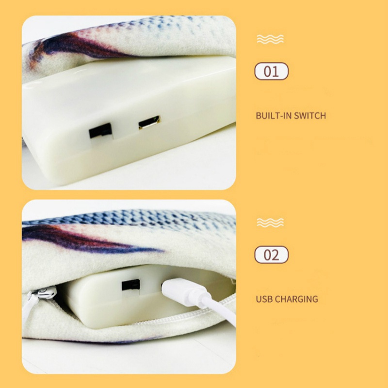 Đồ Chơi Con Cá Nhảy Múa Chạy Điện Cổng Sạc USB Cho Trẻ Em