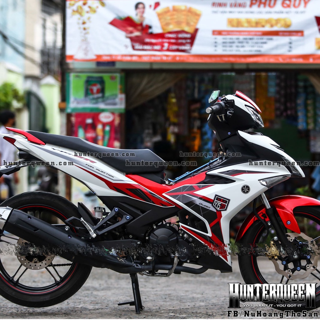Tem rời in UV cao cấp. Decal tem Exciter 150, mẫu Y15ZR hot nhất 2022 dán xe trắng
