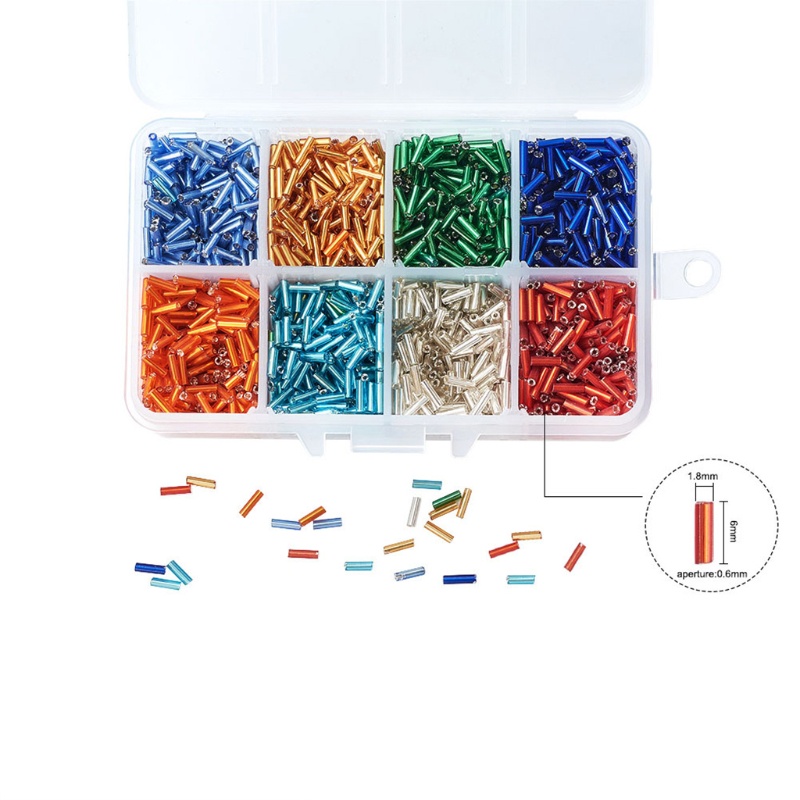 Hạt Xỏ Lỗ Hình Trụ Nhiều Màu Sắc Dùng Trang Trí Thủ Công DIY