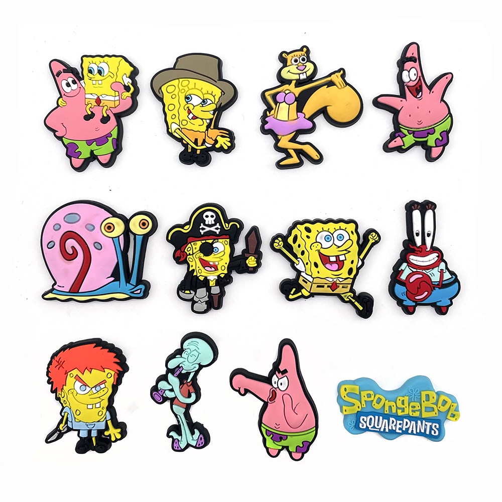 Hoạt hình SpongeBob SquarePants Crayon Shin-chan star wars Pikachu Shoe Charms Jibbitz 1pcs Crocs DIY decorate dép lê accessories Quà giáng sinh cho trẻ em