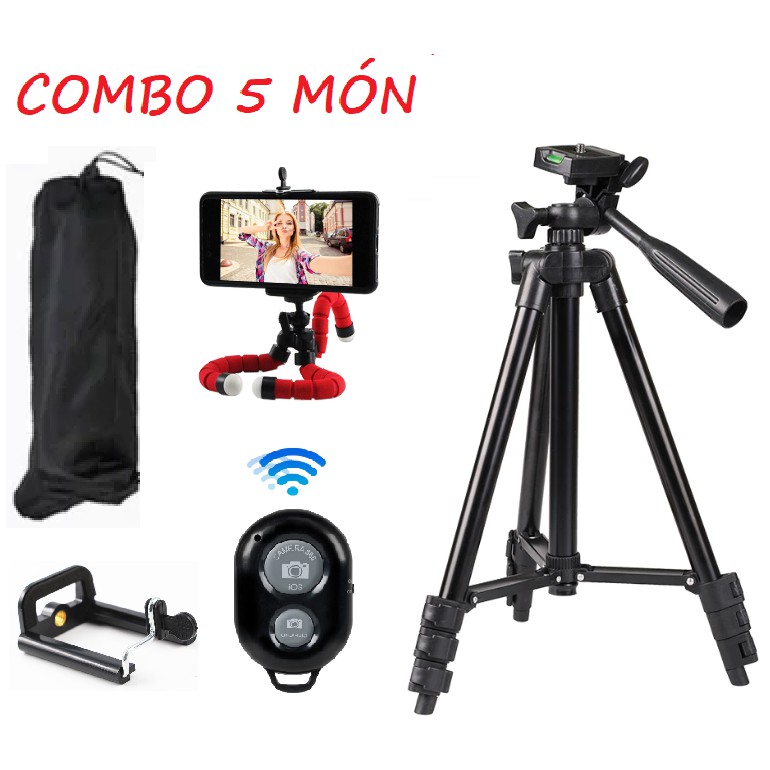 ❤️ HOTSALE ❤️ MẪU 2021 Chân đế chụp hình, Tripod 3120 - TẶNG 1 Tripod bạch tuột + GÁ KẸP 001 + REMOTE CHỤP HÌNH