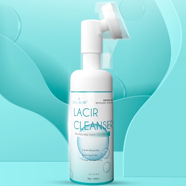 (mẫu mới) Sữa rửa mặt bạc hà kiềm dầu dr Lacir cleanser giảm bóng dầu làm sạch sâu Drlacir 150ml dành cho da dầu