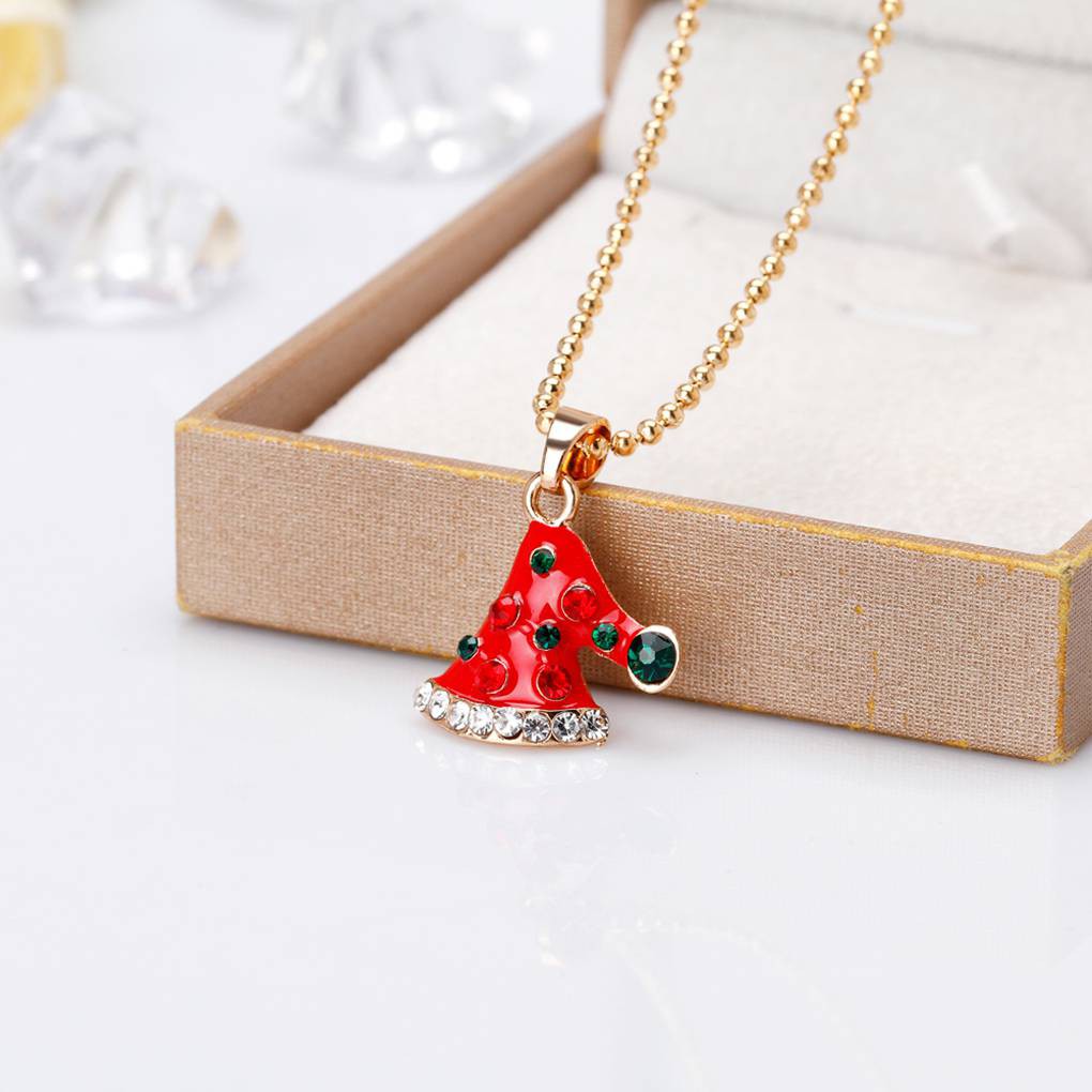 Dây Chuyền Mặt Tròn Họa Tiết Giáng Sinh Dễ Thương 629