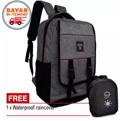 Ba lô vải Canvas đựng Laptop Mi607 18 Inches phong cách Hàn Quốc cho nam và nữ