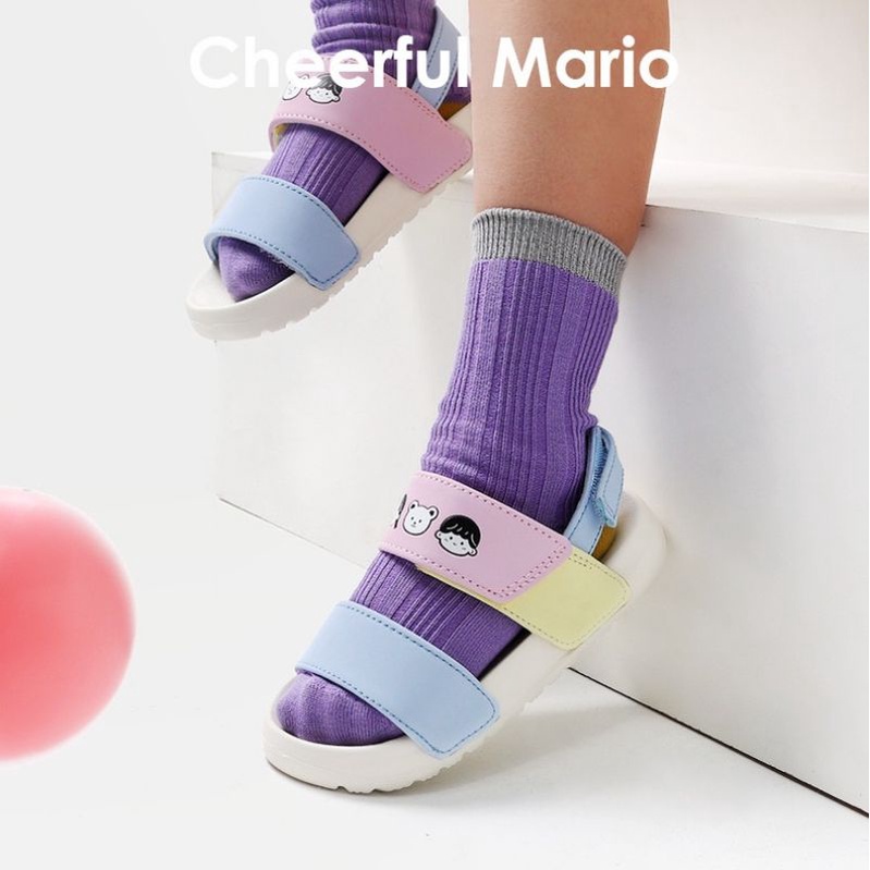 Sandal quai dán Cheerful Mario QL-1107, giày bé trai gái 2-10 tuổi