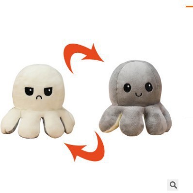 Bạch Tuộc Cảm Xúc Bằng Vải Lông 2 Mặt Cảm Xúc Có Thể Đảo Ngược Tâm Trạng